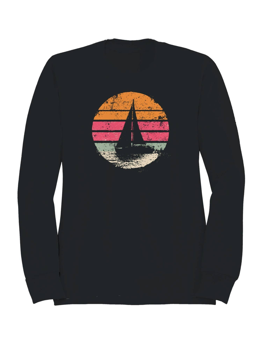 Retro Sunset Sailing Adventure Men's - Adult & Kids T-Shirts, Sweatshirts & Hoodies apparel design preview 1