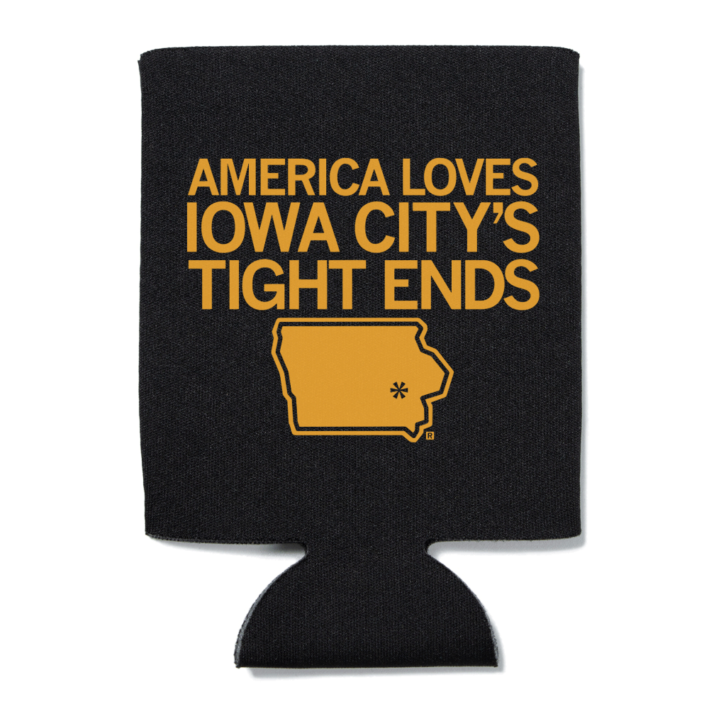 America Loves Iowa City Tight Ends Can Cooler - Adult & Kids T-Shirts, Sweatshirts & Hoodies apparel design preview 1