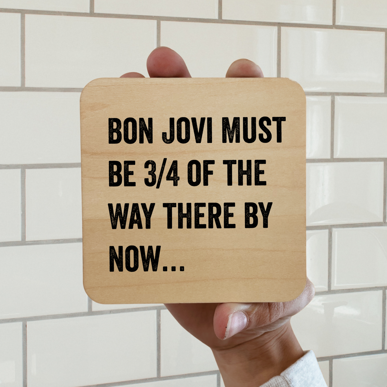 Bon Jovi Must Be There 3/4 of the Way Magnet/Drink - Adult & Kids T-Shirts, Sweatshirts & Hoodies apparel design preview 1