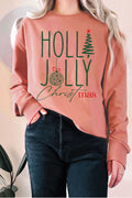 Holly Jolly Christmas Graphic Terry - Adult & Kids T-Shirts, Sweatshirts & Hoodies apparel design preview 1
