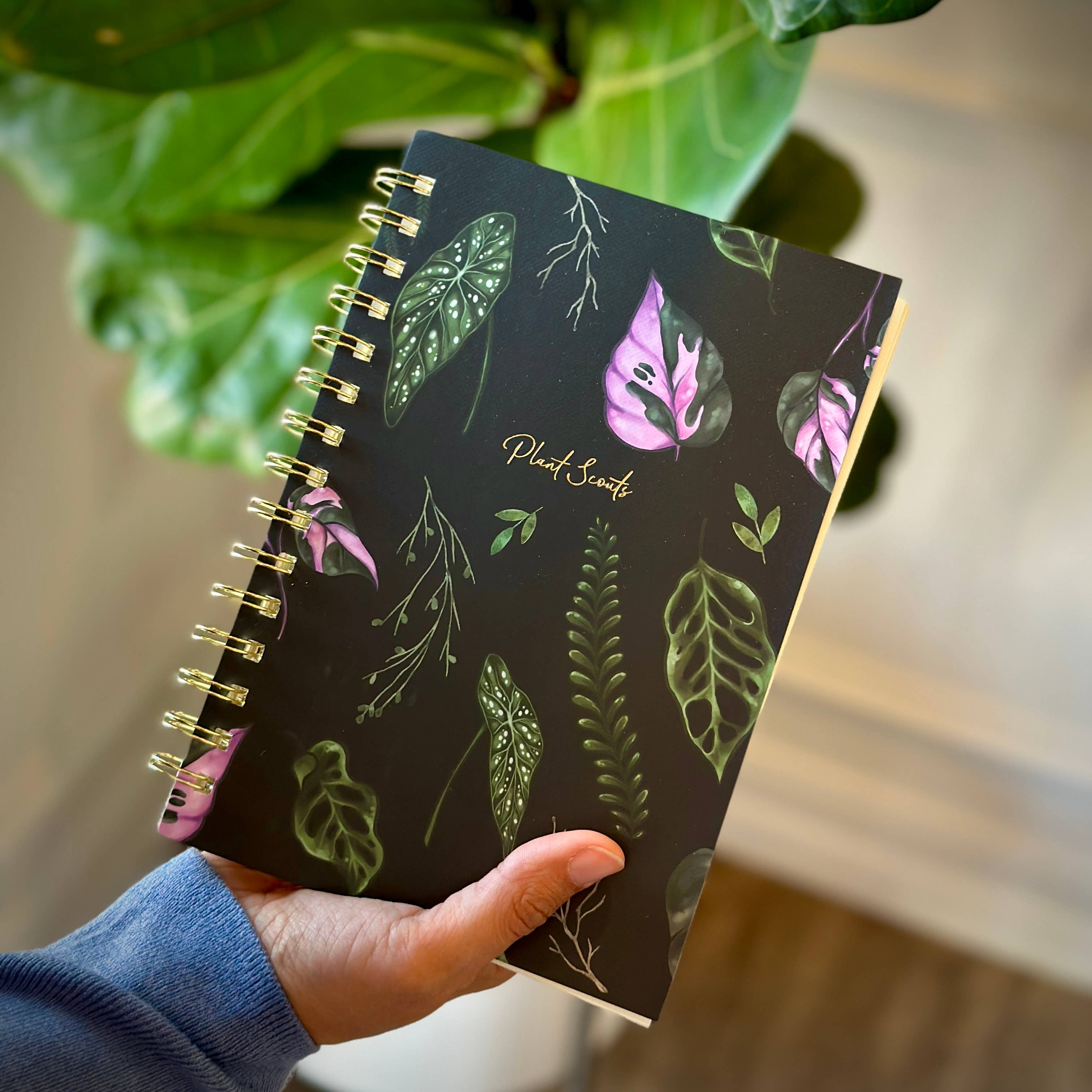 Spiral Lined Notebook Dark House Plants - Adult & Kids T-Shirts, Sweatshirts & Hoodies apparel design preview 1