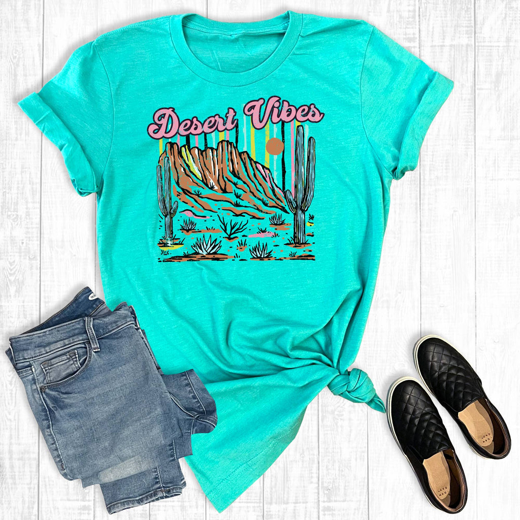Western Retro Desert Vibes Graphic - Adult & Kids T-Shirts, Sweatshirts & Hoodies apparel design preview 1