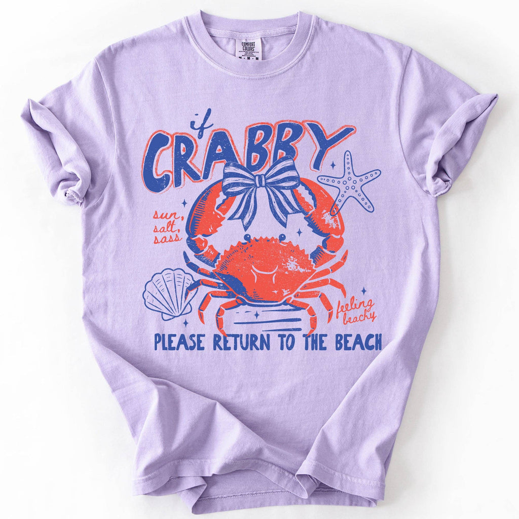 If Crabby, Please Return To Beach, Vacation, Funny - Adult & Kids T-Shirts, Sweatshirts & Hoodies apparel design preview 1