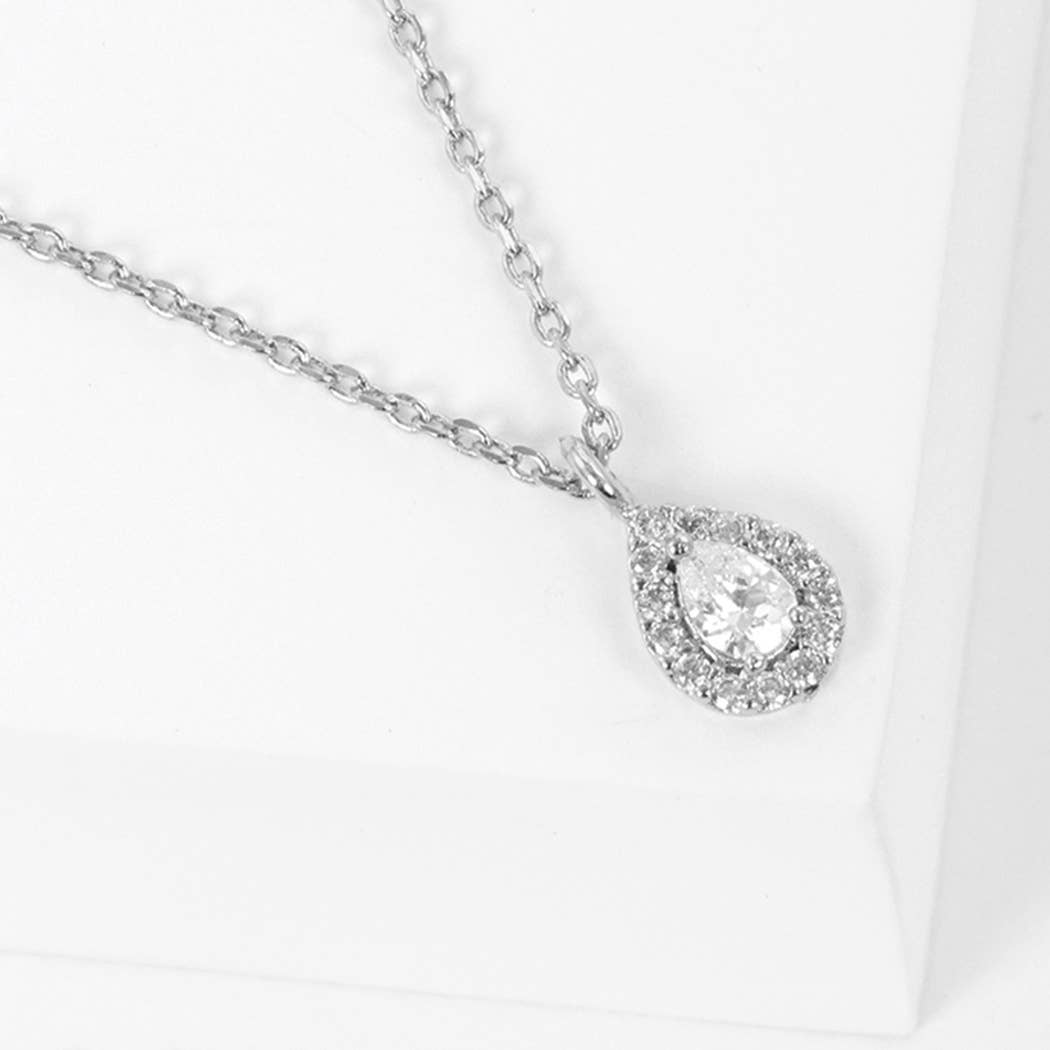 Cz Gold-Dipped Teardrop Rhinestone Necklace - Adult & Kids T-Shirts, Sweatshirts & Hoodies apparel design preview 1