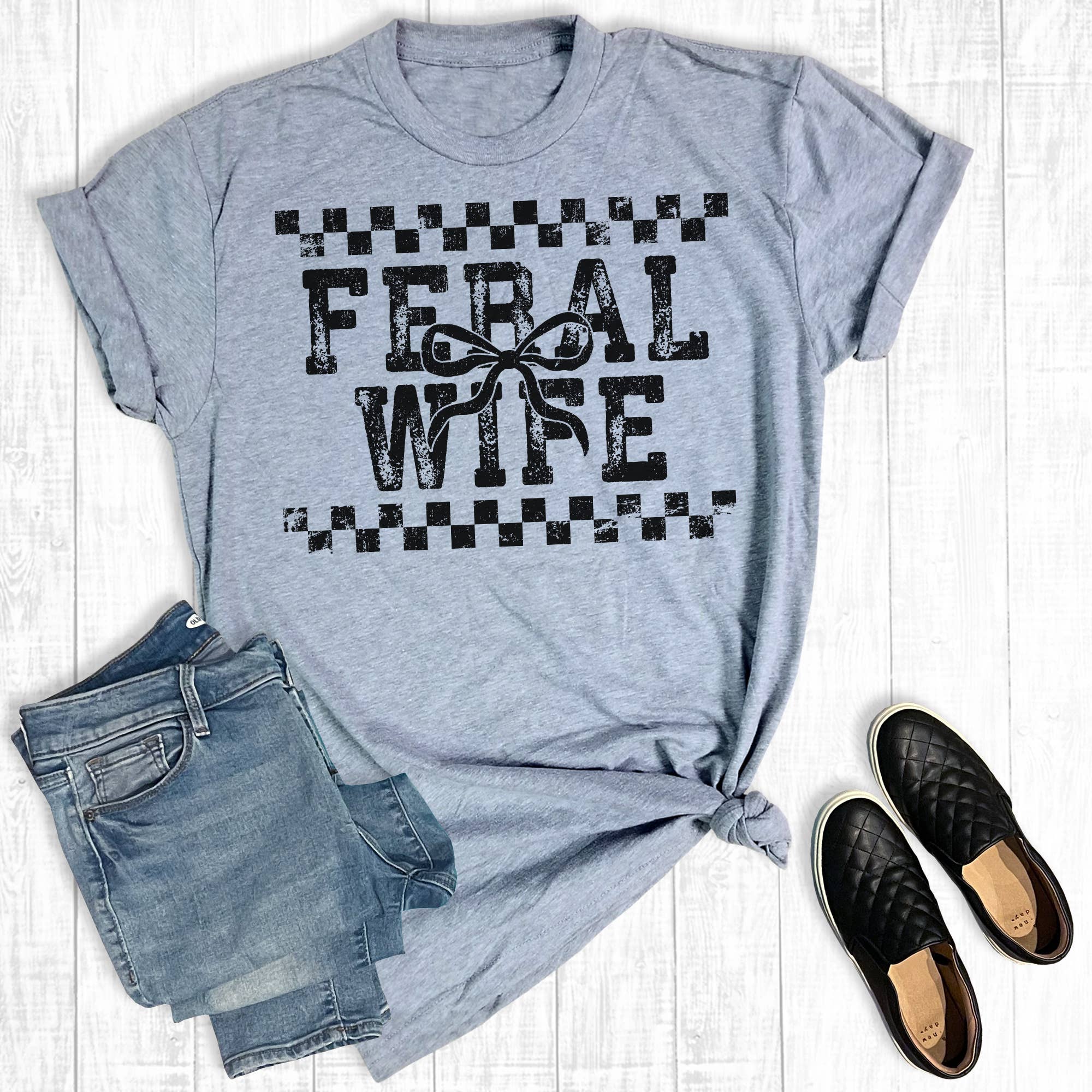 Funny Feral Wife Graphic - Adult & Kids T-Shirts, Sweatshirts & Hoodies apparel design preview 1