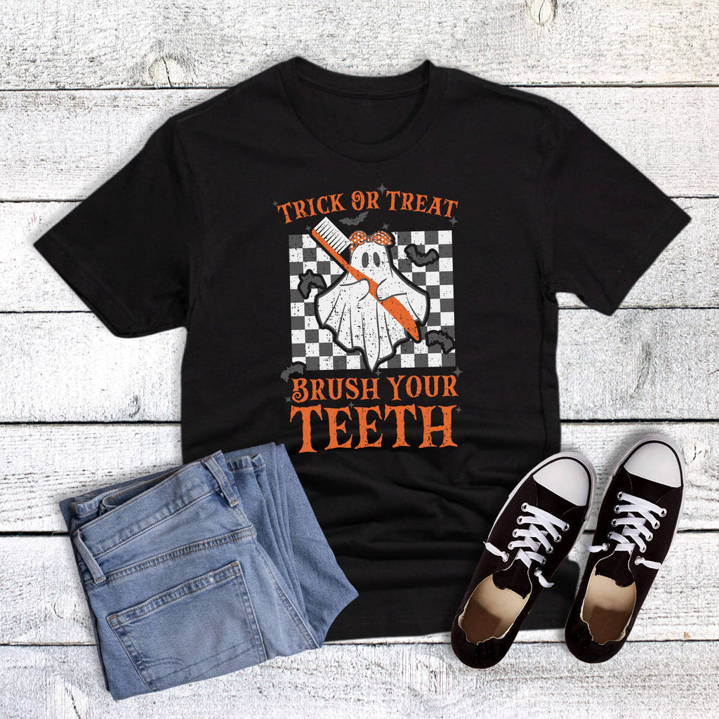 Halloween Dentist Brush Teeth Graphic - Adult & Kids T-Shirts, Sweatshirts & Hoodies apparel design preview 1