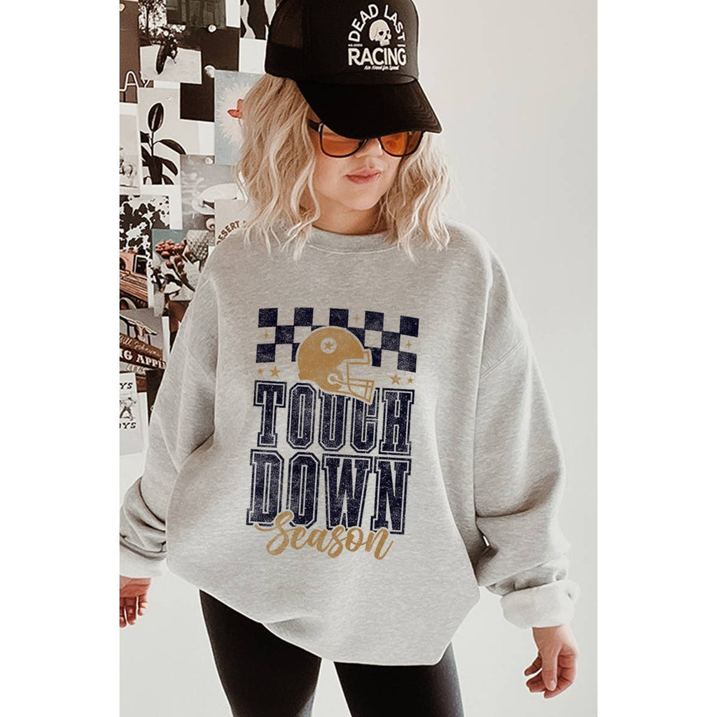 Touch Down Season Vintage Graphic - Adult & Kids T-Shirts, Sweatshirts & Hoodies apparel design preview 1