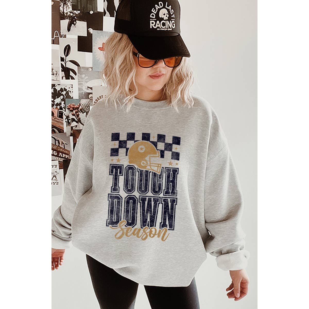 Touch Down Season Vintage Graphic - Adult & Kids T-Shirts, Sweatshirts & Hoodies apparel design preview 1