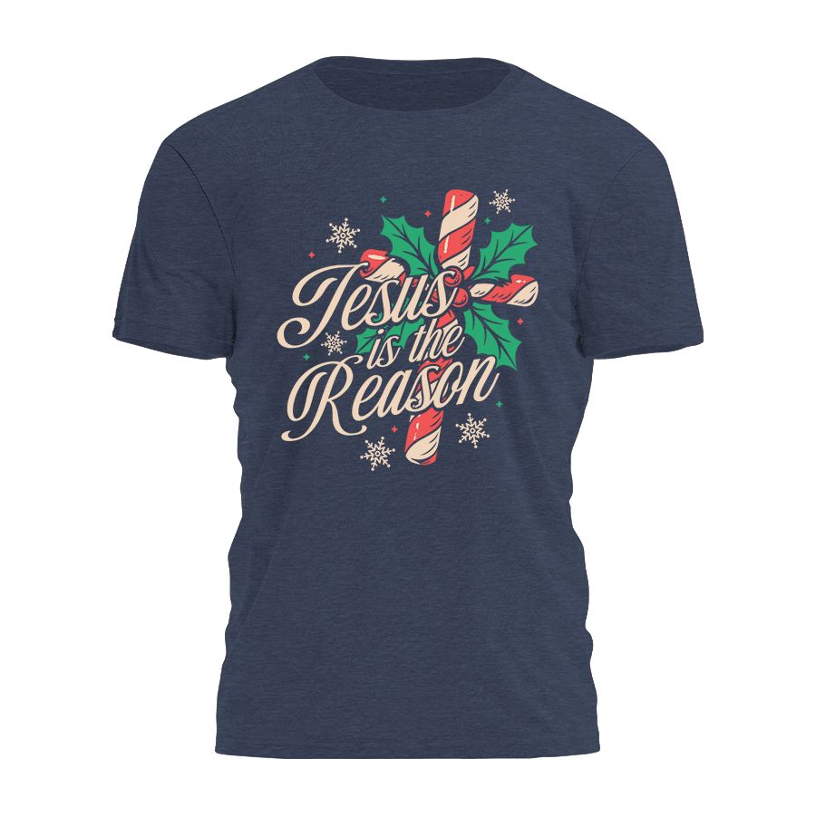 Jesus Is the Reason Candy Cross 4279 - Adult & Kids T-Shirts, Sweatshirts & Hoodies apparel design preview 1