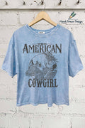 Hand Drawn American Cowboy Women's Screen Printed - Adult & Kids T-Shirts, Sweatshirts & Hoodies apparel design preview 1