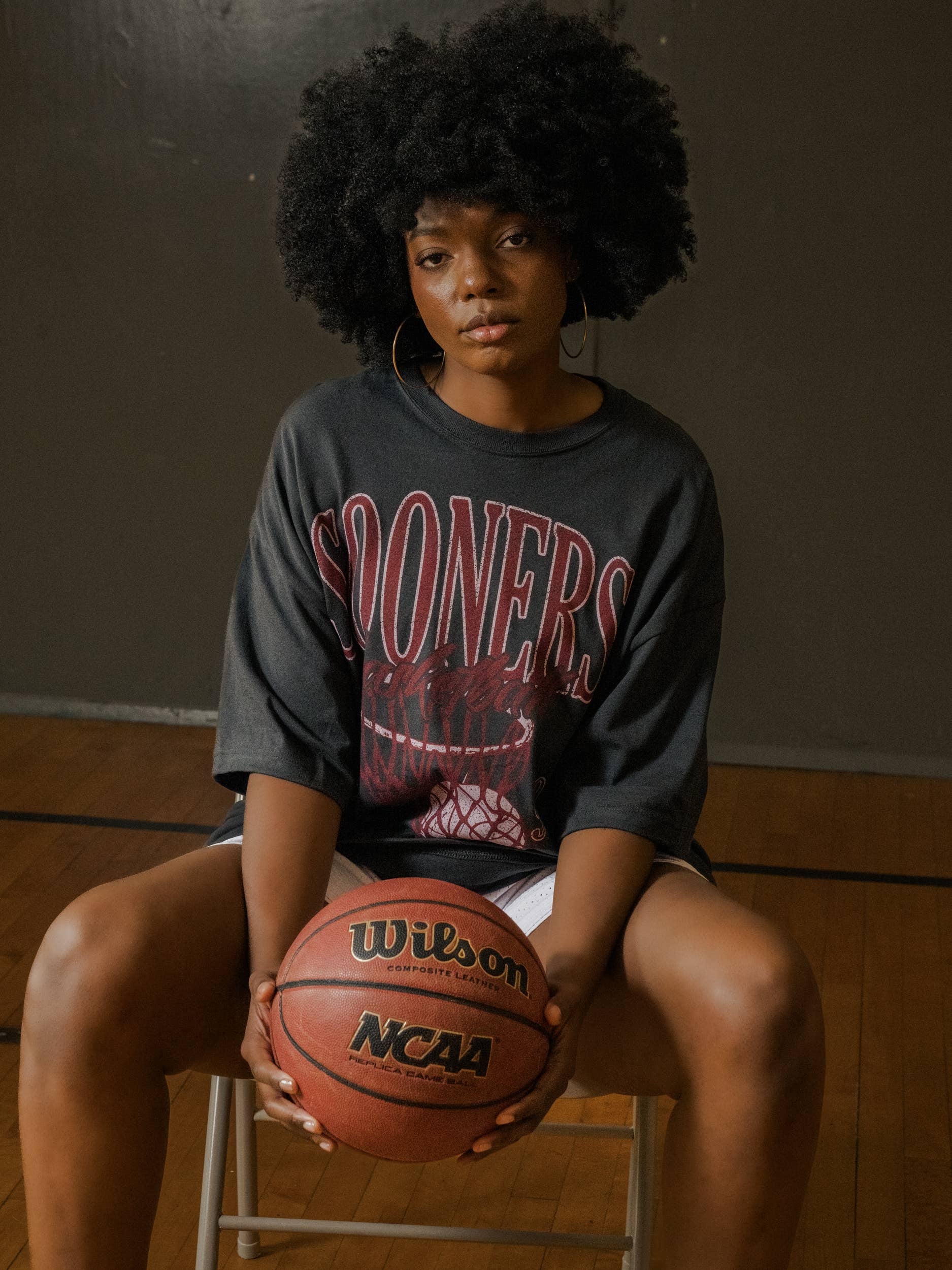 Ou Sooners Big Basketball Smoke One Size - Adult & Kids T-Shirts, Sweatshirts & Hoodies apparel design preview 1