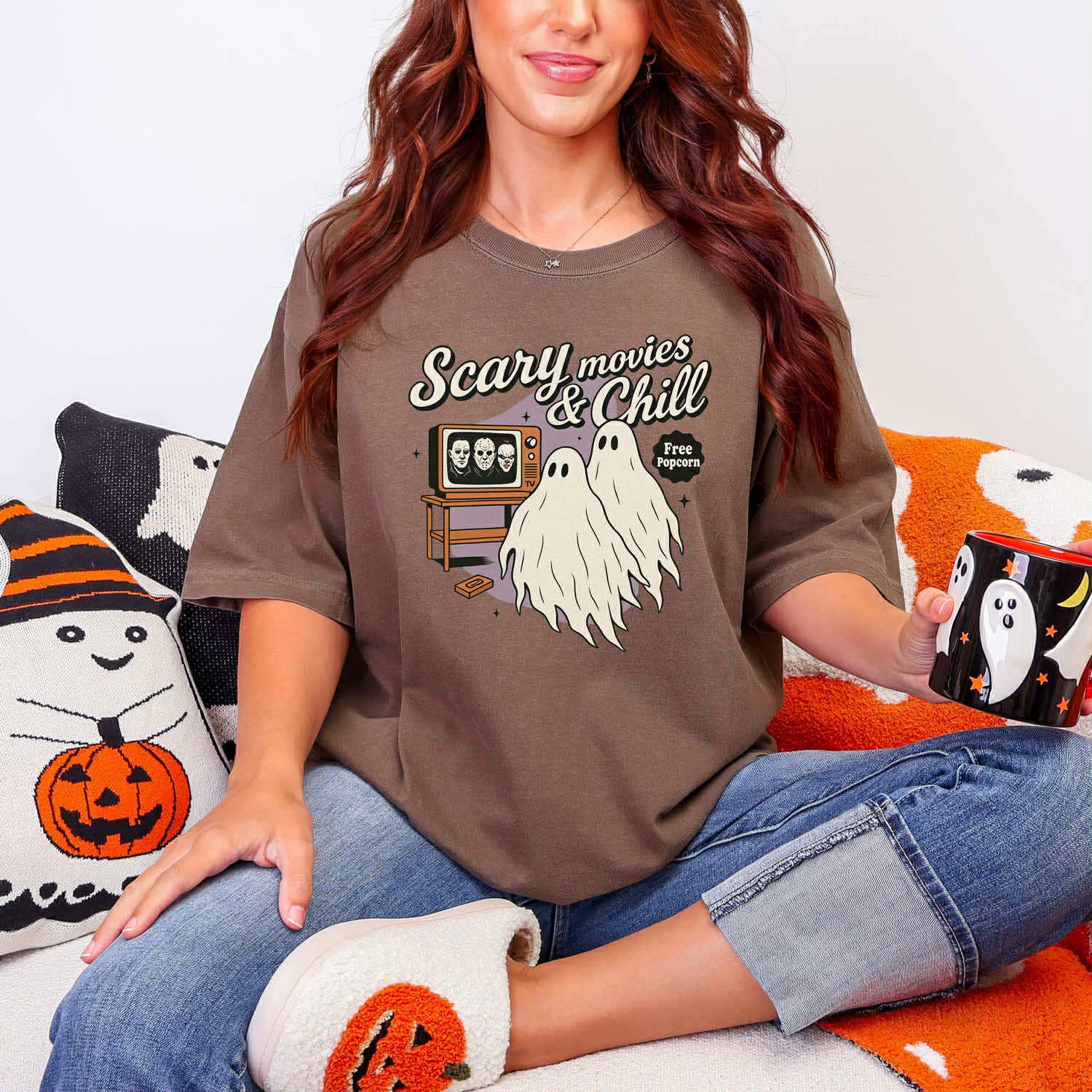Scary Movies Chill - Adult & Kids T-Shirts, Sweatshirts & Hoodies apparel design preview 1