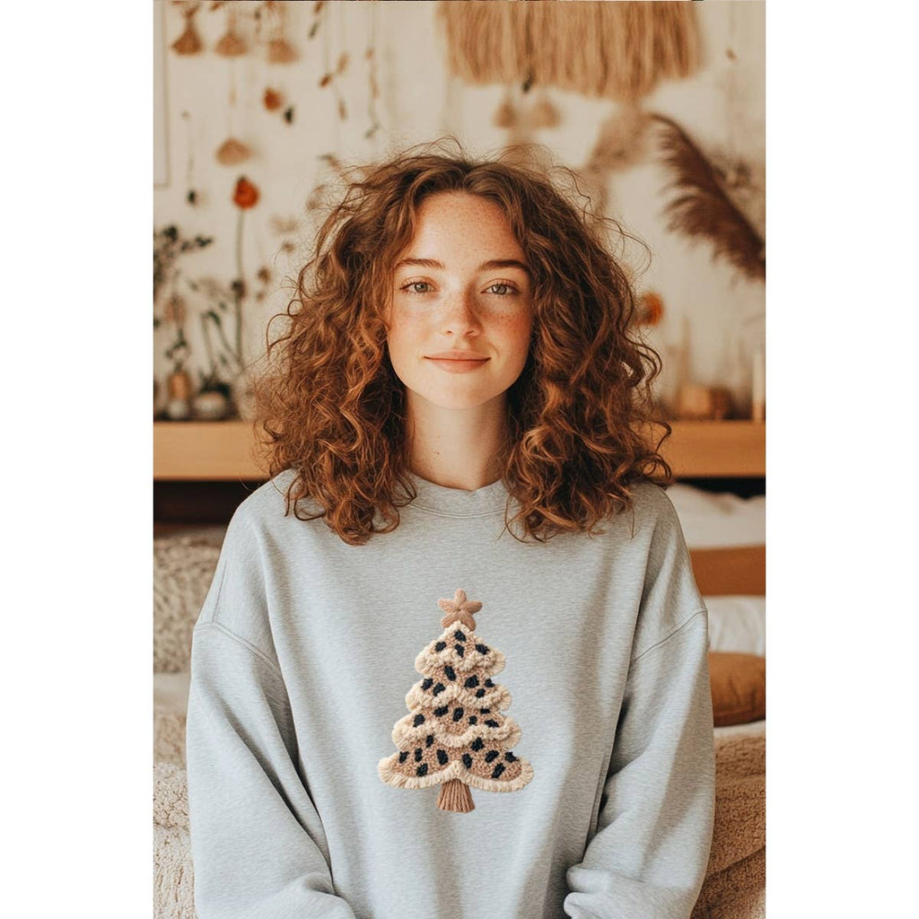 Leopard Christmas Tree Graphic - Adult & Kids T-Shirts, Sweatshirts & Hoodies apparel design preview 1