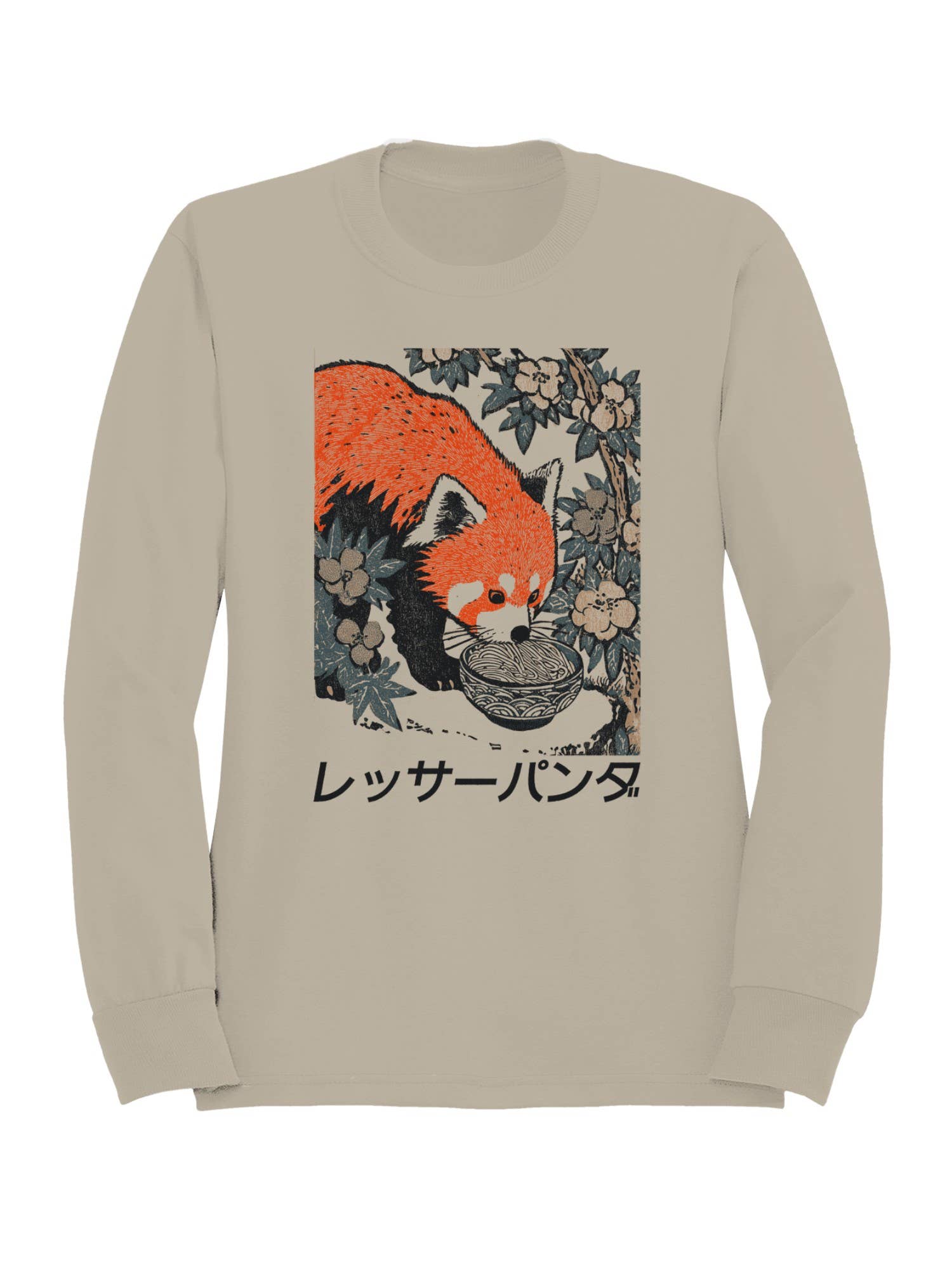 Red Panda Eating Noodles Art Men's - Adult & Kids T-Shirts, Sweatshirts & Hoodies apparel design preview 1