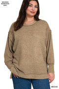 .SI-26469 Brushed Melange Hacci Oversized Exposed - Adult & Kids T-Shirts, Sweatshirts & Hoodies apparel design preview 1