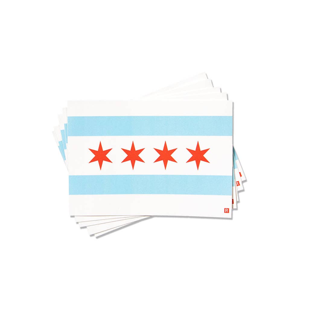 Chicago Flag Mini Sticker - Adult & Kids T-Shirts, Sweatshirts & Hoodies apparel design preview 1