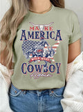 Make America Cowboy Again Graphic - Adult & Kids T-Shirts, Sweatshirts & Hoodies apparel design preview 1