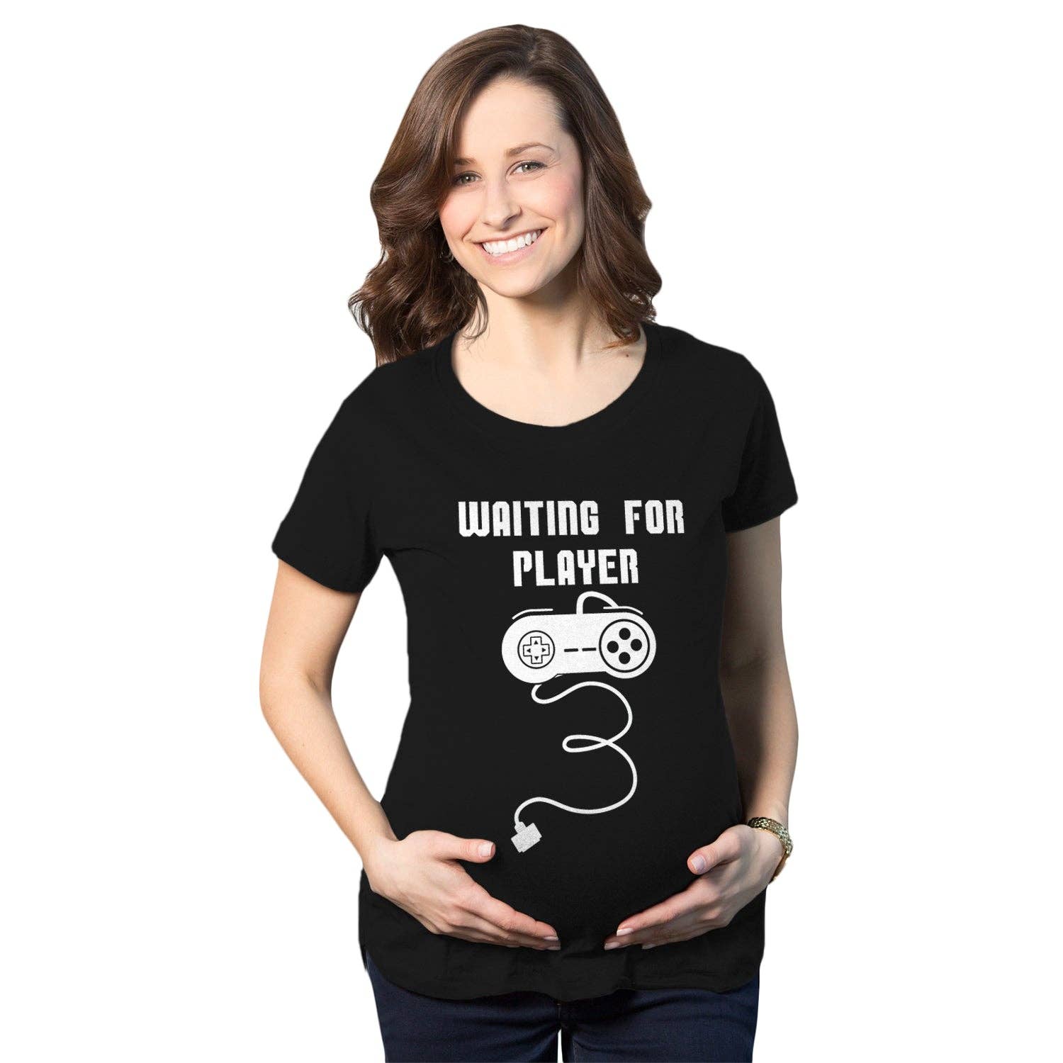Waiting For Player 3 Maternity - Adult & Kids T-Shirts, Sweatshirts & Hoodies apparel design preview 1