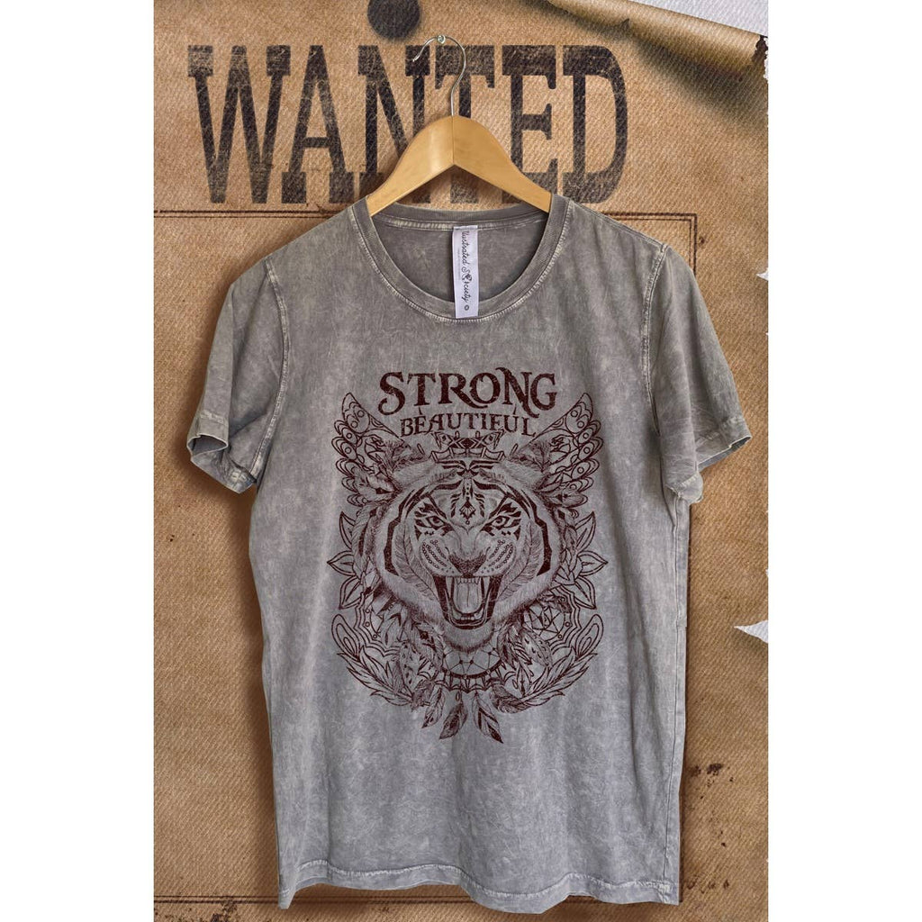 Strong Beautiful Mineral Wash Vintage Graphic - Adult & Kids T-Shirts, Sweatshirts & Hoodies apparel design preview 1