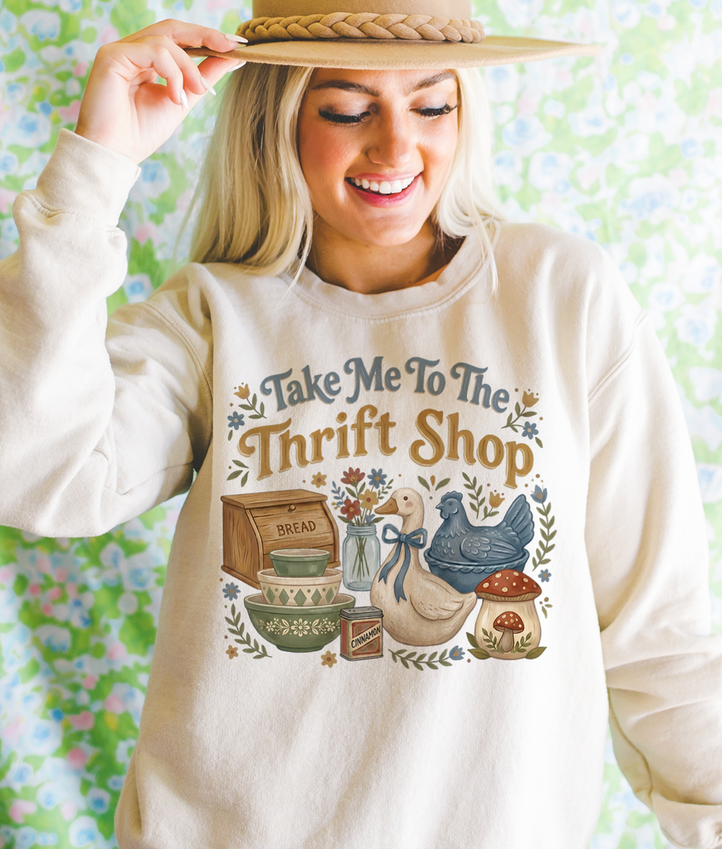 Take Me To the Thrift Shop or - Adult & Kids T-Shirts, Sweatshirts & Hoodies apparel design preview 1