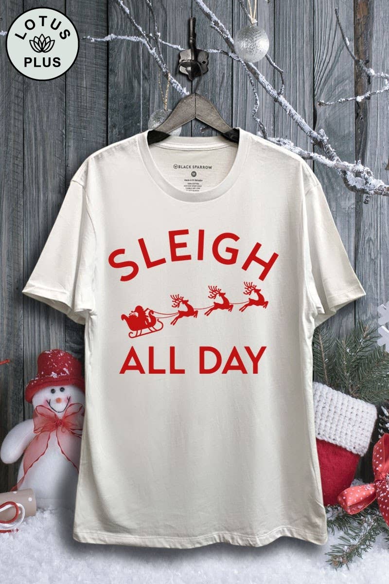 Sleigh All Day Graphic Top - Adult & Kids T-Shirts, Sweatshirts & Hoodies apparel design preview 1