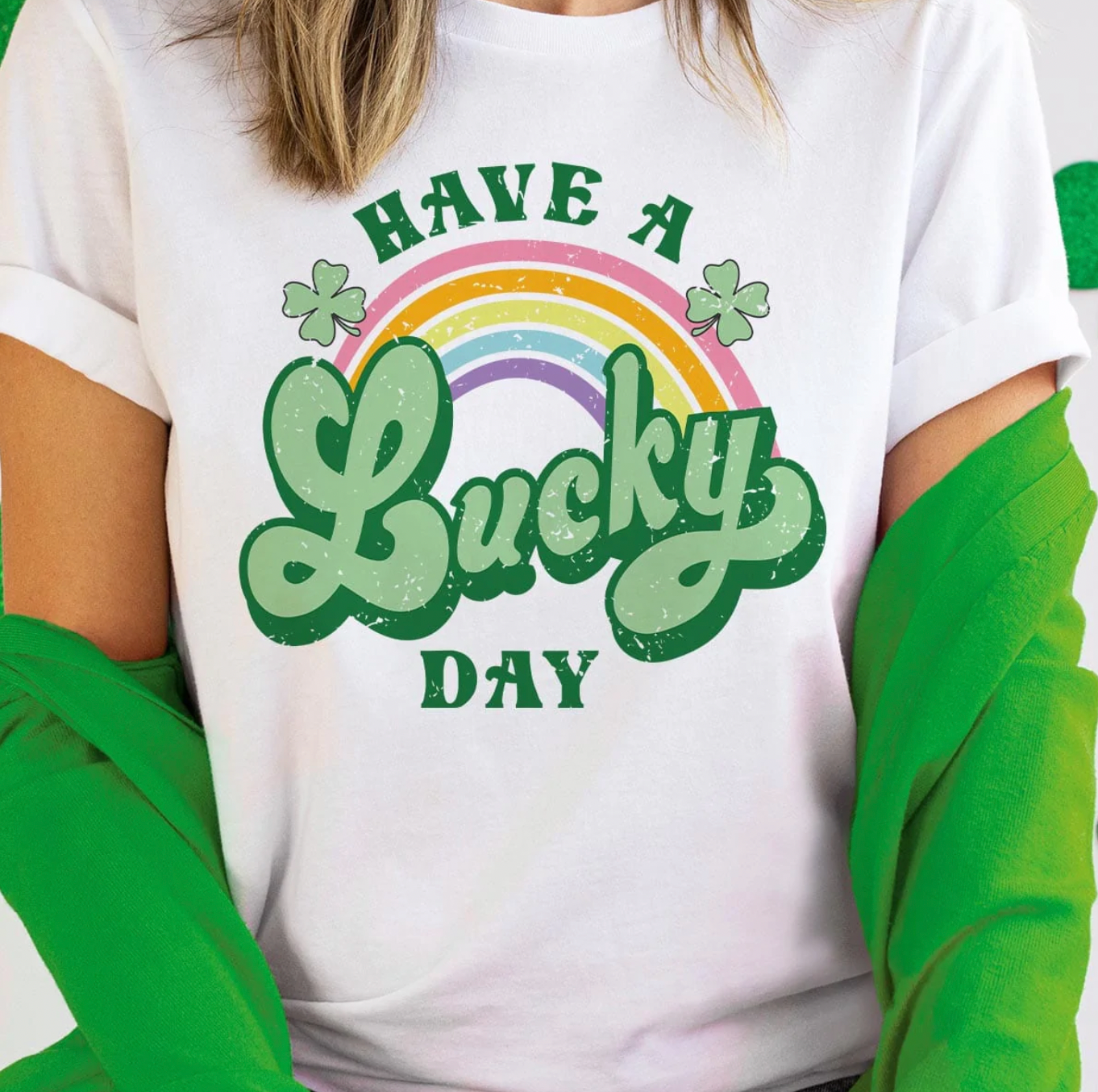 Have A Lucky Day Saint Patty's 2 Color Options - Adult & Kids T-Shirts, Sweatshirts & Hoodies apparel design preview 1