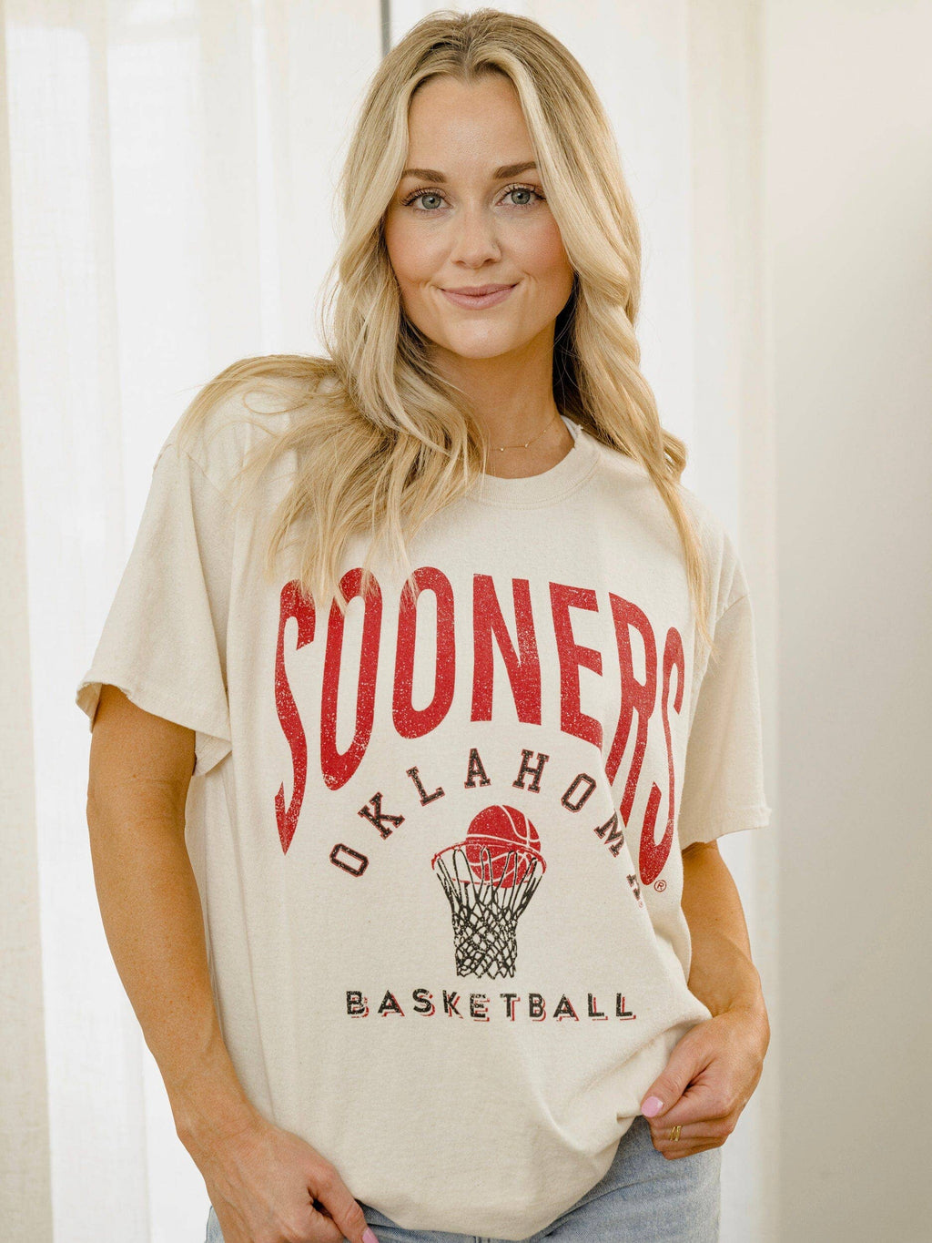 Ou Sooners Basketball Athletics Off White Thrifted - Adult & Kids T-Shirts, Sweatshirts & Hoodies apparel design preview 1