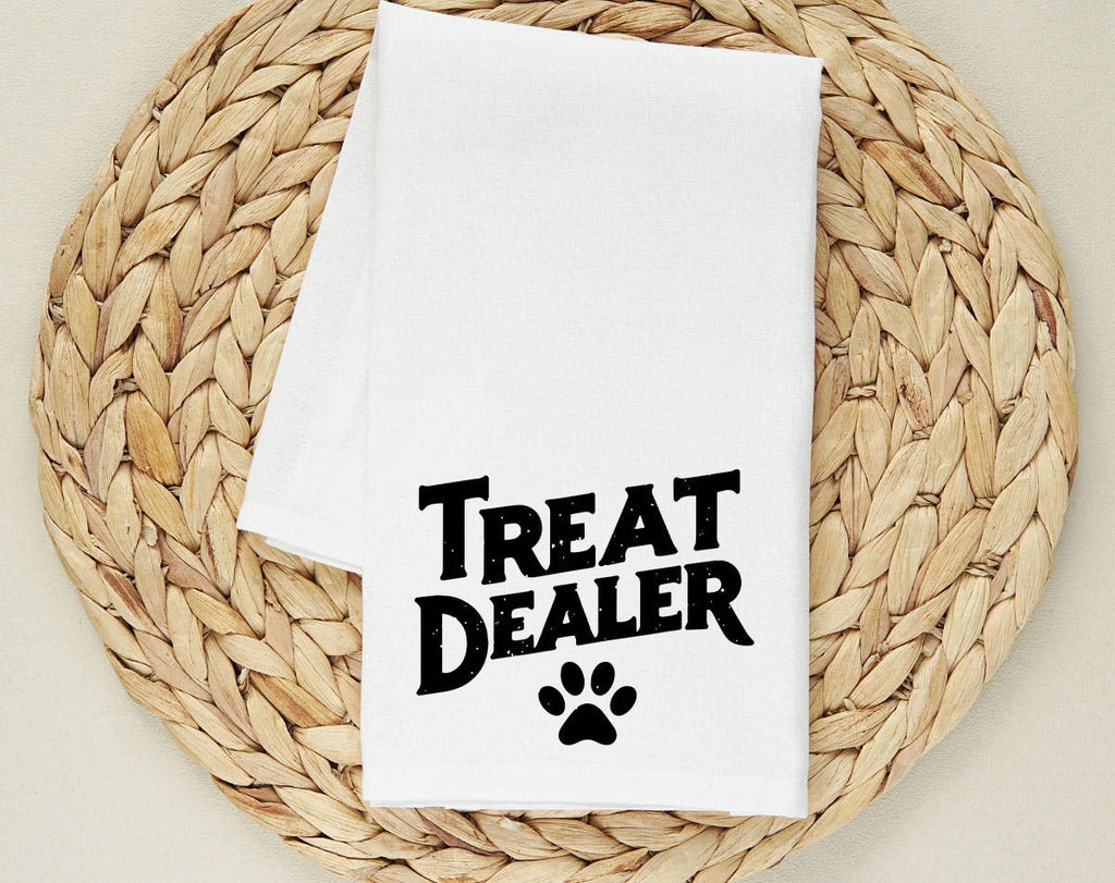 Treat Dealer Cute Funny Dog Tea Towel - Adult & Kids T-Shirts, Sweatshirts & Hoodies apparel design preview 1