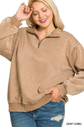 0323 Plus Acid Wash Fleece Half Zip SI-28130 - Adult & Kids T-Shirts, Sweatshirts & Hoodies apparel design preview 1