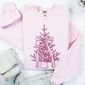 Pink Christmas Tree Coquette Holiday - Adult & Kids T-Shirts, Sweatshirts & Hoodies apparel design preview 1