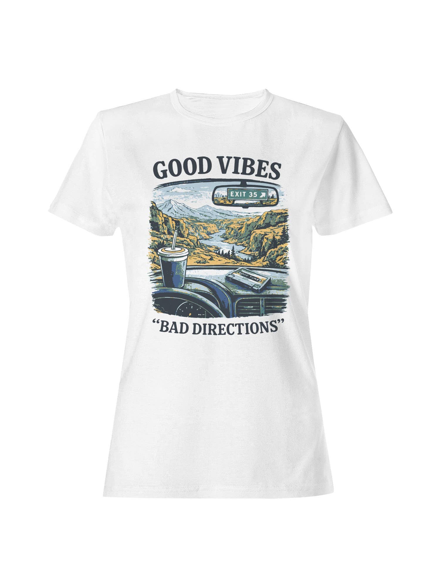 Roadtrip USA Road Trip Vibes: Exit 35 Art Women's - Adult & Kids T-Shirts, Sweatshirts & Hoodies apparel design preview 1