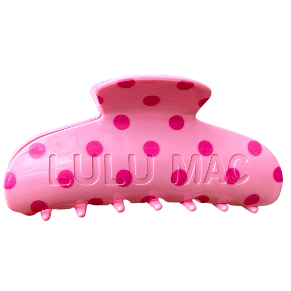 Lulu Mac Hair Clips LM-HR-1001-Pink/Hot Pink Dot - Adult & Kids T-Shirts, Sweatshirts & Hoodies apparel design preview 1