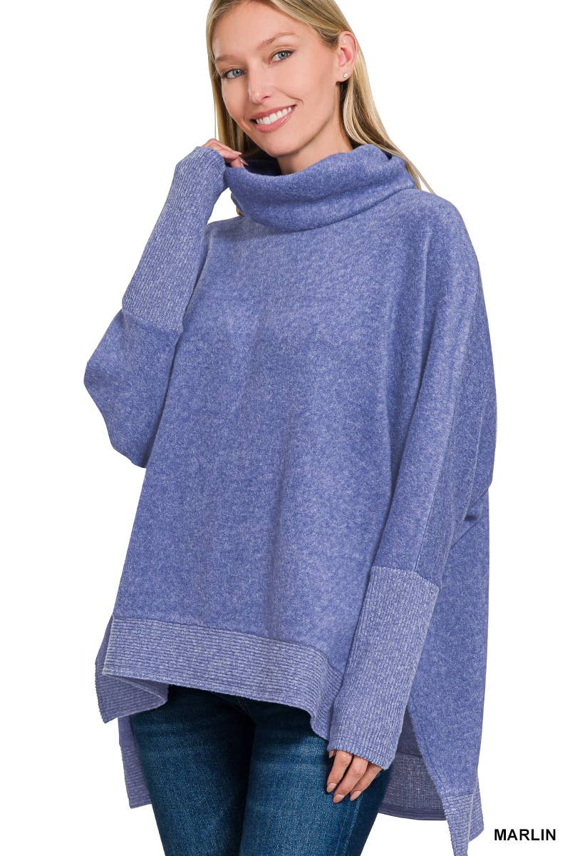 Brushed Hacci Turtleneck Sweater - Adult & Kids T-Shirts, Sweatshirts & Hoodies apparel design preview 1