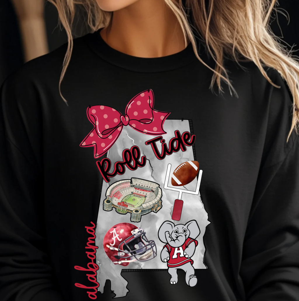 Alabama Football Doodle or - Adult & Kids T-Shirts, Sweatshirts & Hoodies apparel design preview 1