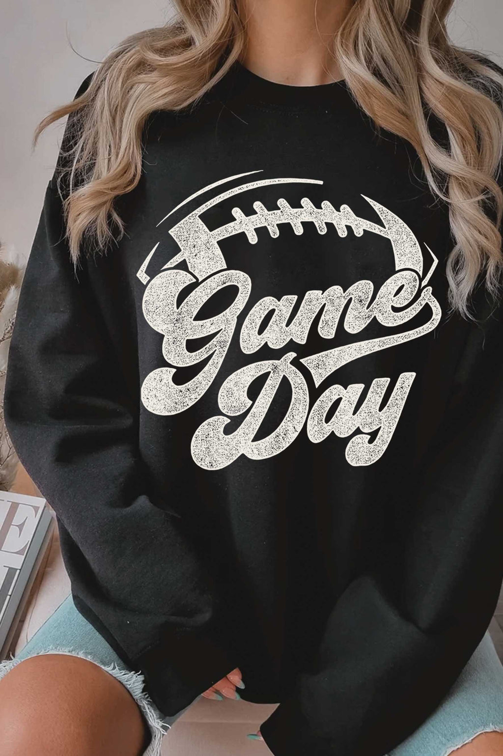 Game Day Football Graphic Brushed - Adult & Kids T-Shirts, Sweatshirts & Hoodies apparel design preview 1