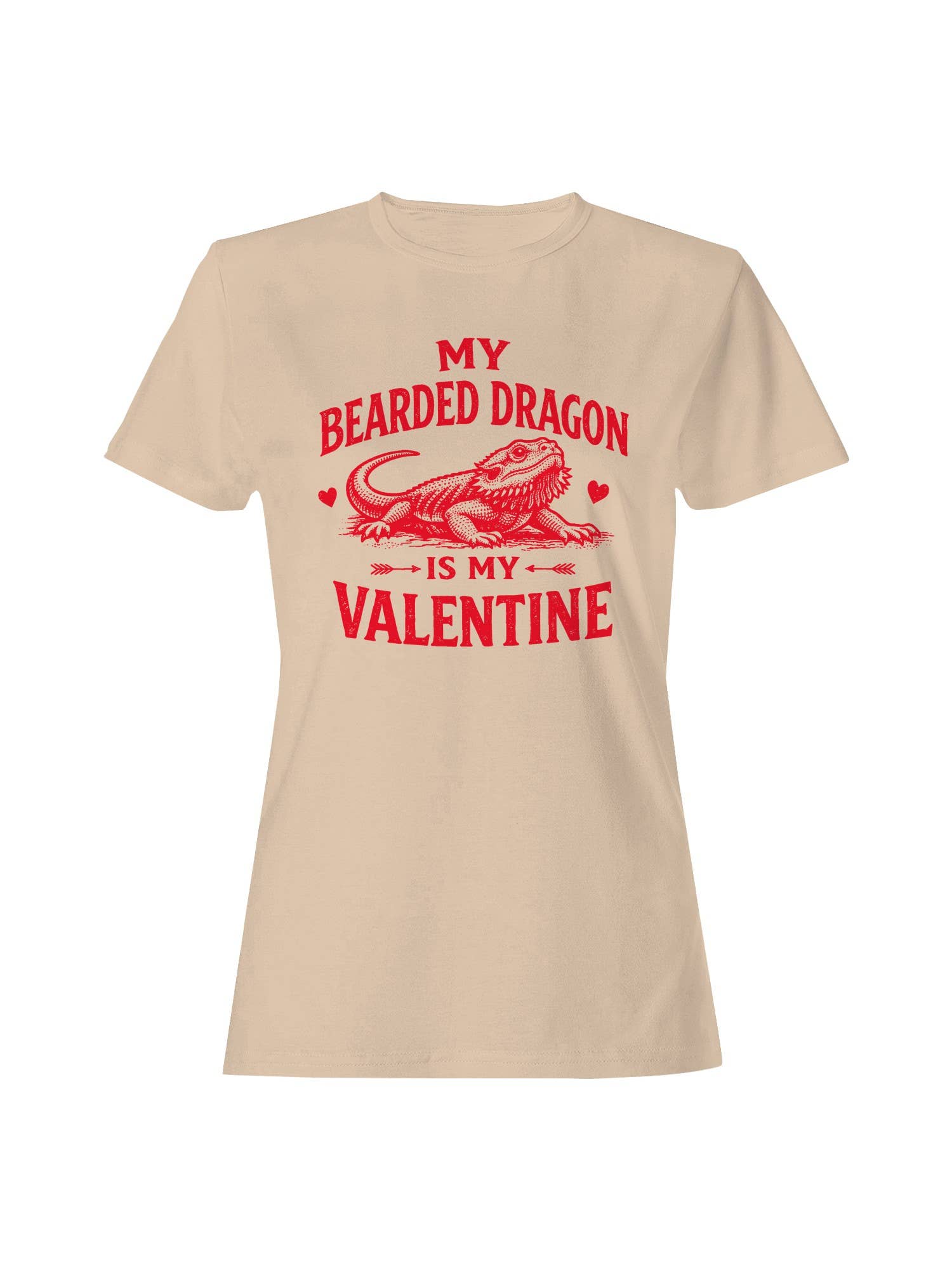 Bearded Dragon Valentine Love Women's - Adult & Kids T-Shirts, Sweatshirts & Hoodies apparel design preview 1
