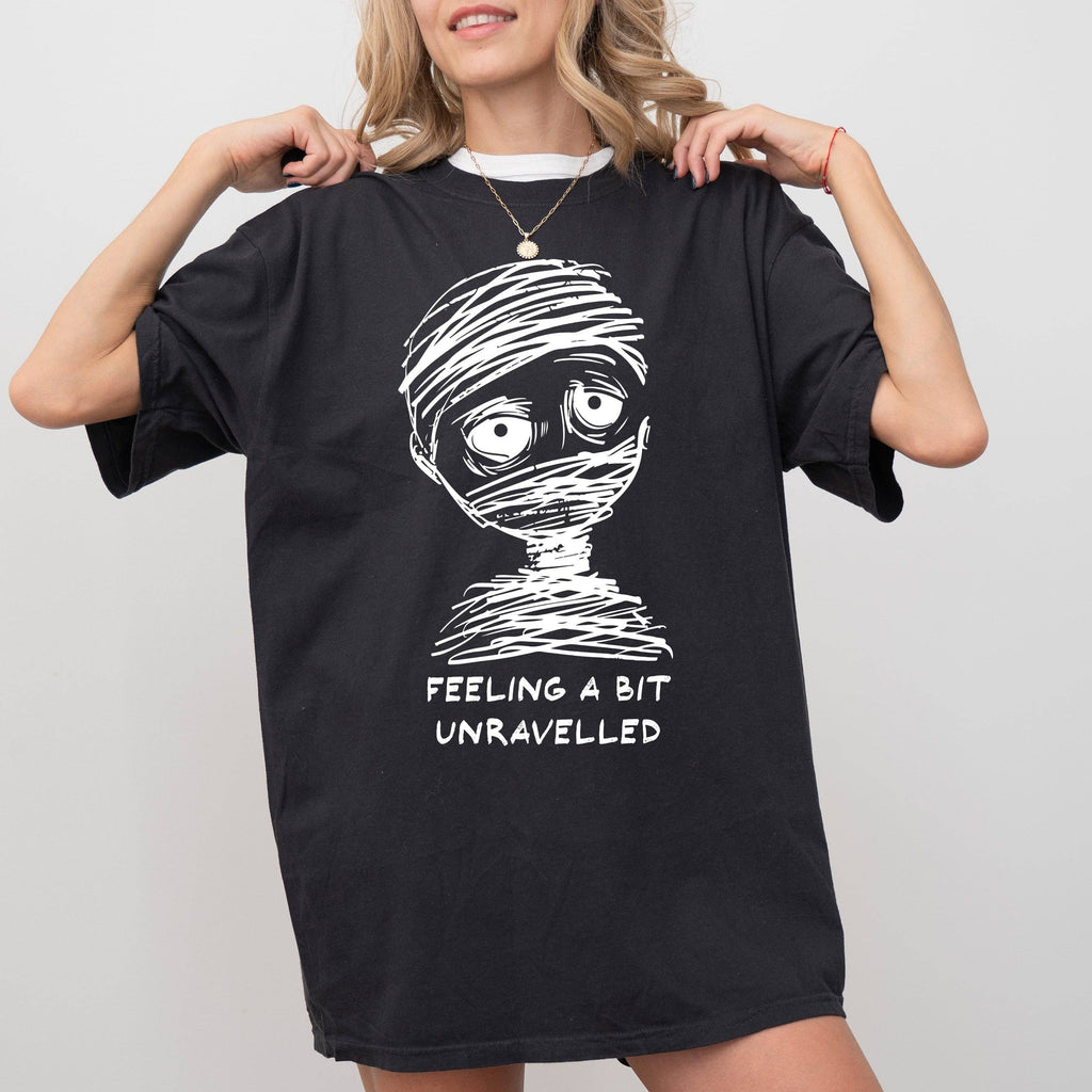 Feeling A Bit Unravelled, Mummy, Funny, Halloween - Adult & Kids T-Shirts, Sweatshirts & Hoodies apparel design preview 1
