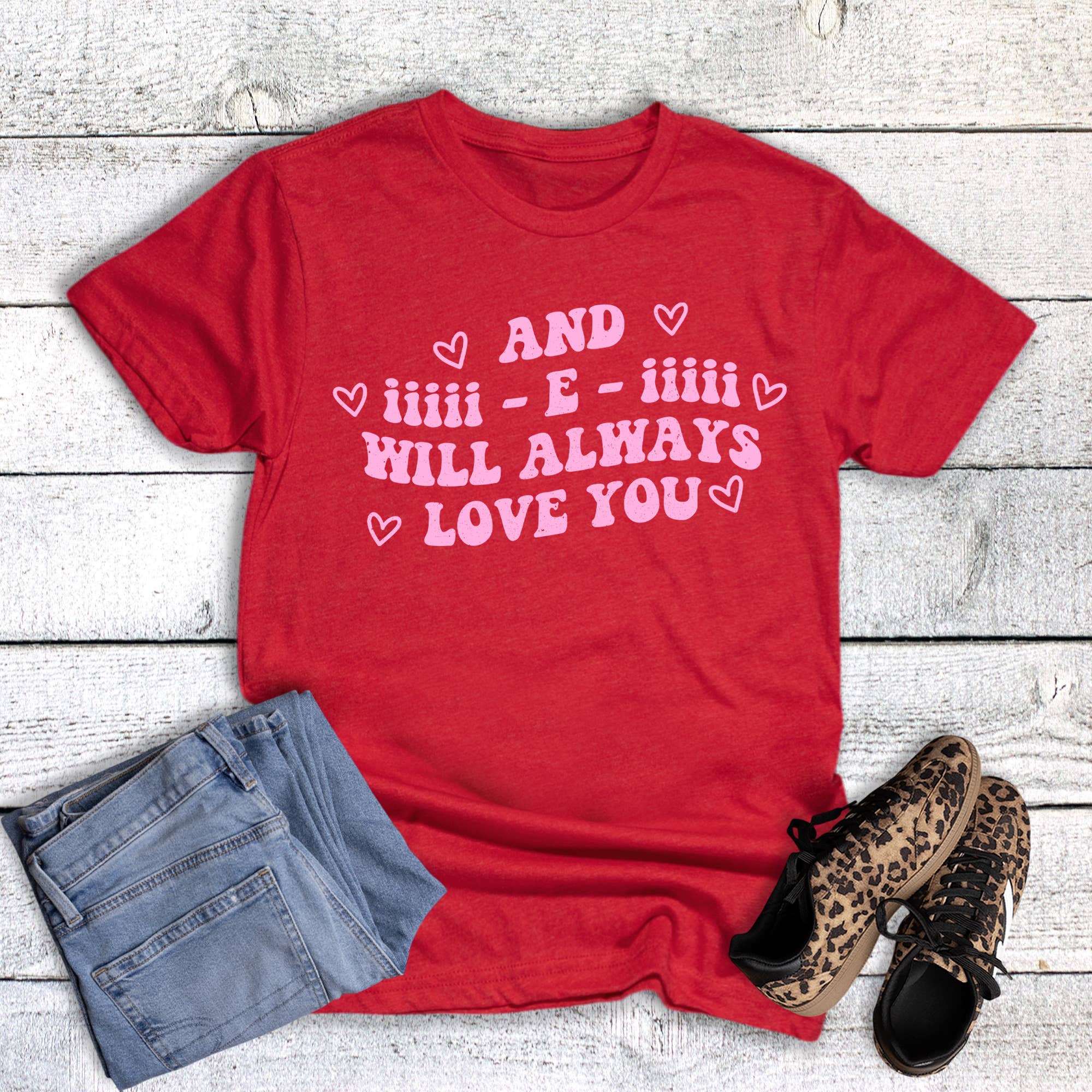 Valentine I E Love You Graphic - Adult & Kids T-Shirts, Sweatshirts & Hoodies apparel design preview 1