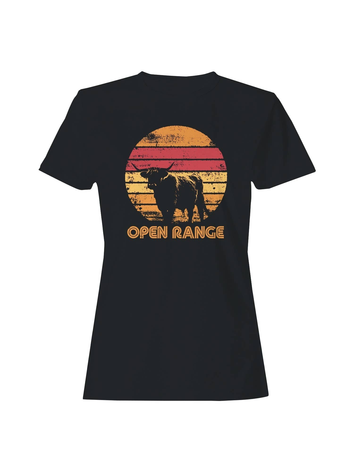 Vintage Open Range Sunset Design Women's - Adult & Kids T-Shirts, Sweatshirts & Hoodies apparel design preview 1