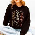 Halloween Dancing Skeletons Leopard - Adult & Kids T-Shirts, Sweatshirts & Hoodies apparel design preview 1