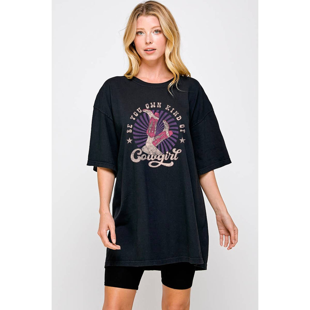 Be You Own Kind of Cowgirl Graphic Oversized - Adult & Kids T-Shirts, Sweatshirts & Hoodies apparel design preview 1