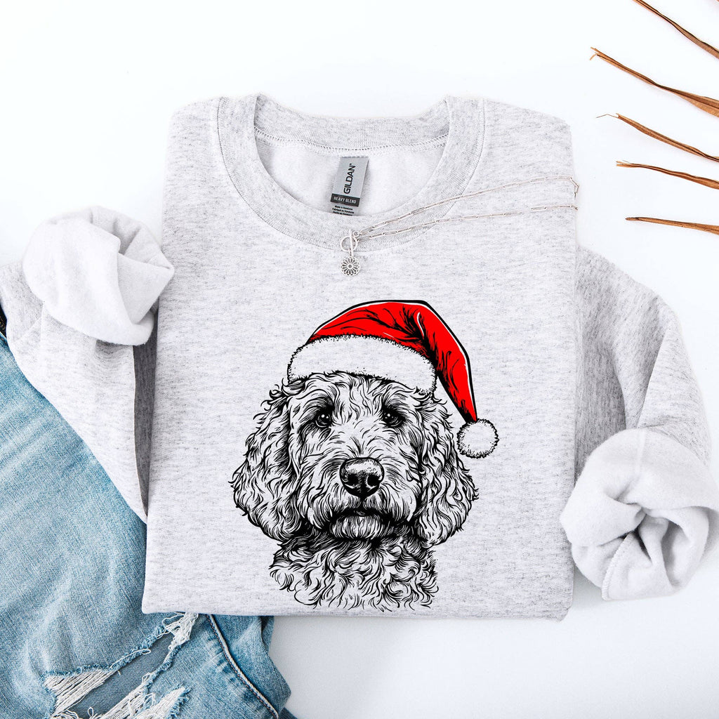 Goldendoodle, Santa, Dog, Christmas Lover Pet - Adult & Kids T-Shirts, Sweatshirts & Hoodies apparel design preview 1
