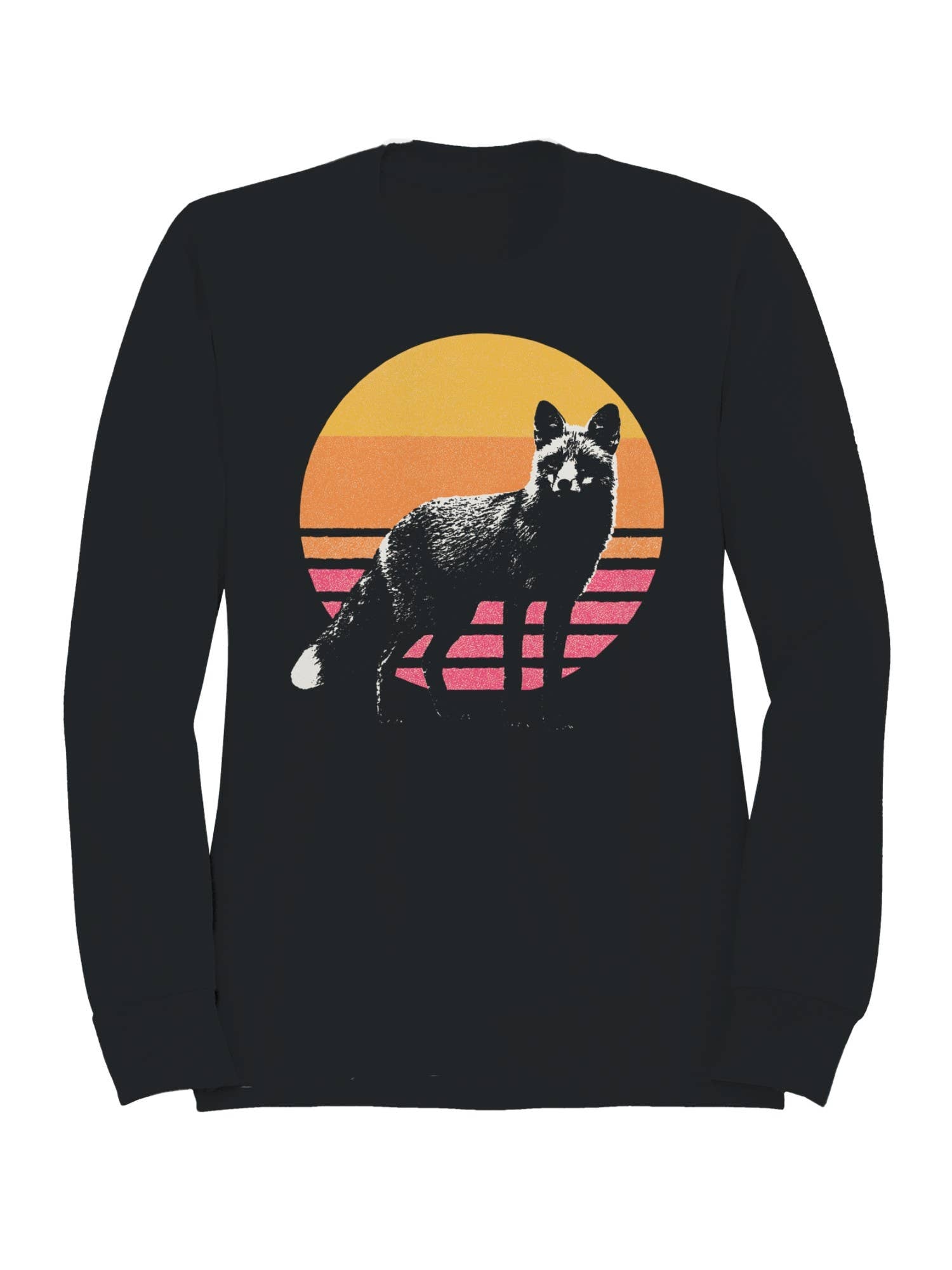 Retro Sunset Fox Art Men's - Adult & Kids T-Shirts, Sweatshirts & Hoodies apparel design preview 1
