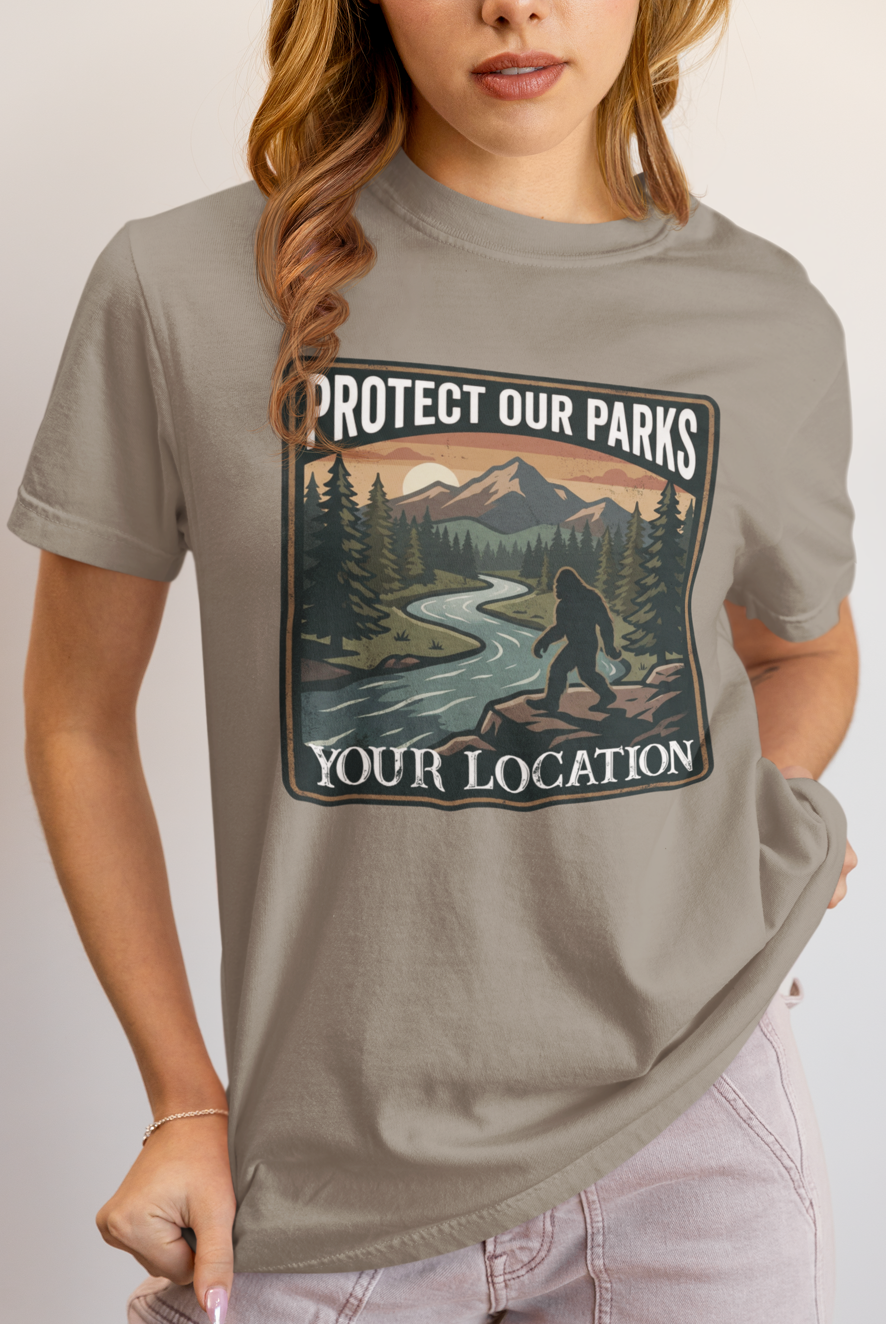 Protect Our Parks Customize with Your Location - Adult & Kids T-Shirts, Sweatshirts & Hoodies apparel design preview 1