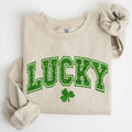 Lucky, Glitter Shamrock, St Patrick's Day - Adult & Kids T-Shirts, Sweatshirts & Hoodies apparel design preview 1
