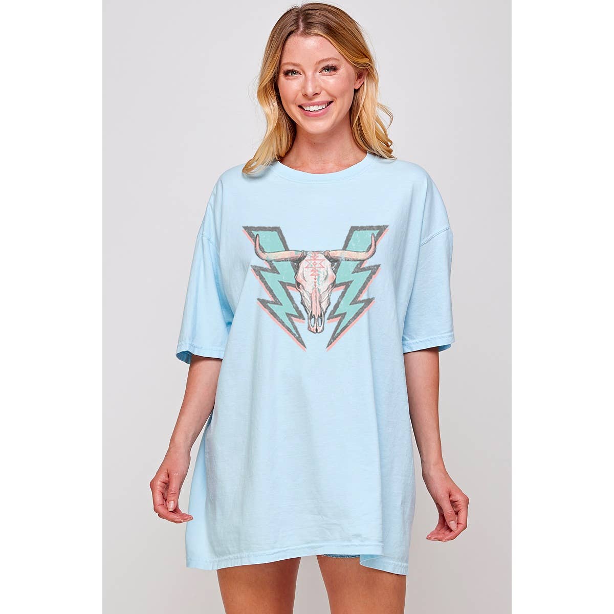 Cow Skull Vintage Oversized - Adult & Kids T-Shirts, Sweatshirts & Hoodies apparel design preview 1