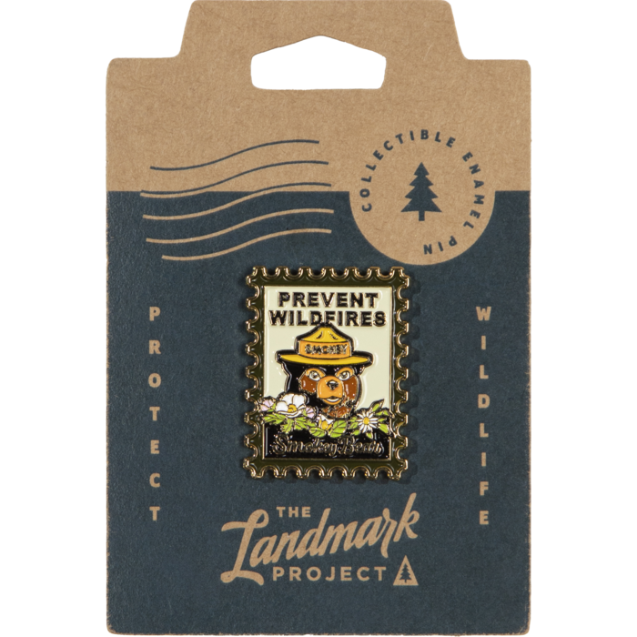 Smokey Bear Postage Stamp Pin - Adult & Kids T-Shirts, Sweatshirts & Hoodies apparel design preview 1