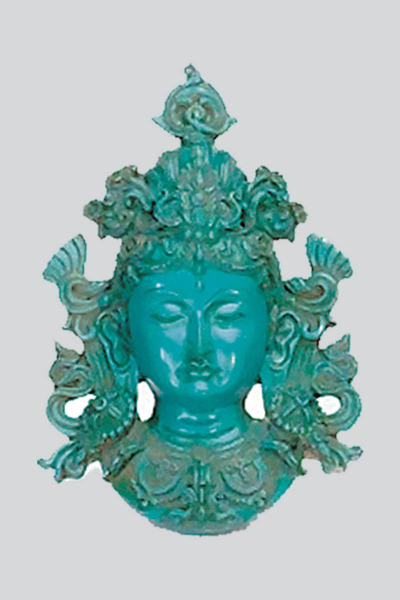 Small Green Tara Mask (CL-47G) - Adult & Kids T-Shirts, Sweatshirts & Hoodies apparel design preview 1