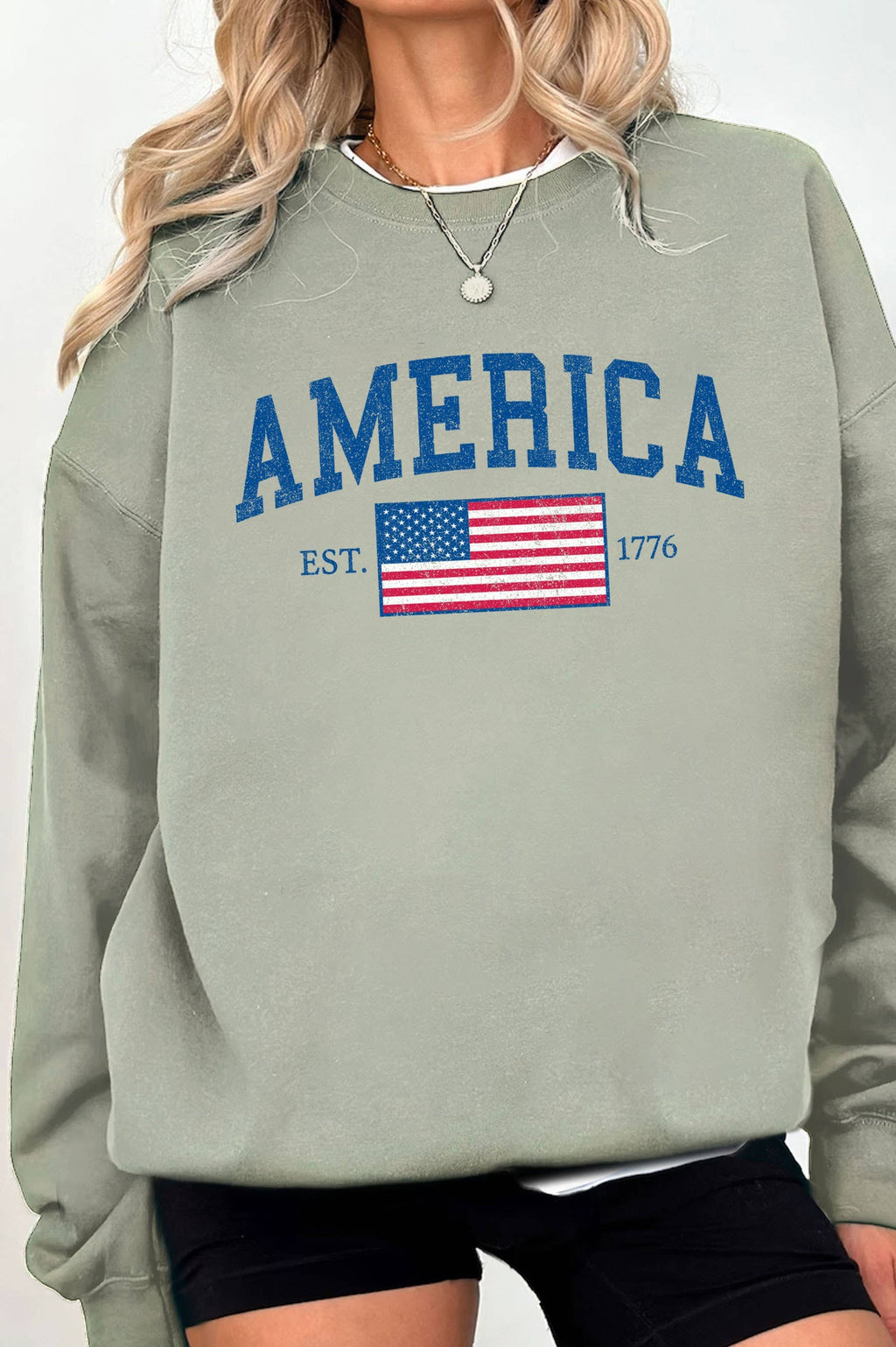 America Flag Graphic Brushed - Adult & Kids T-Shirts, Sweatshirts & Hoodies apparel design preview 1