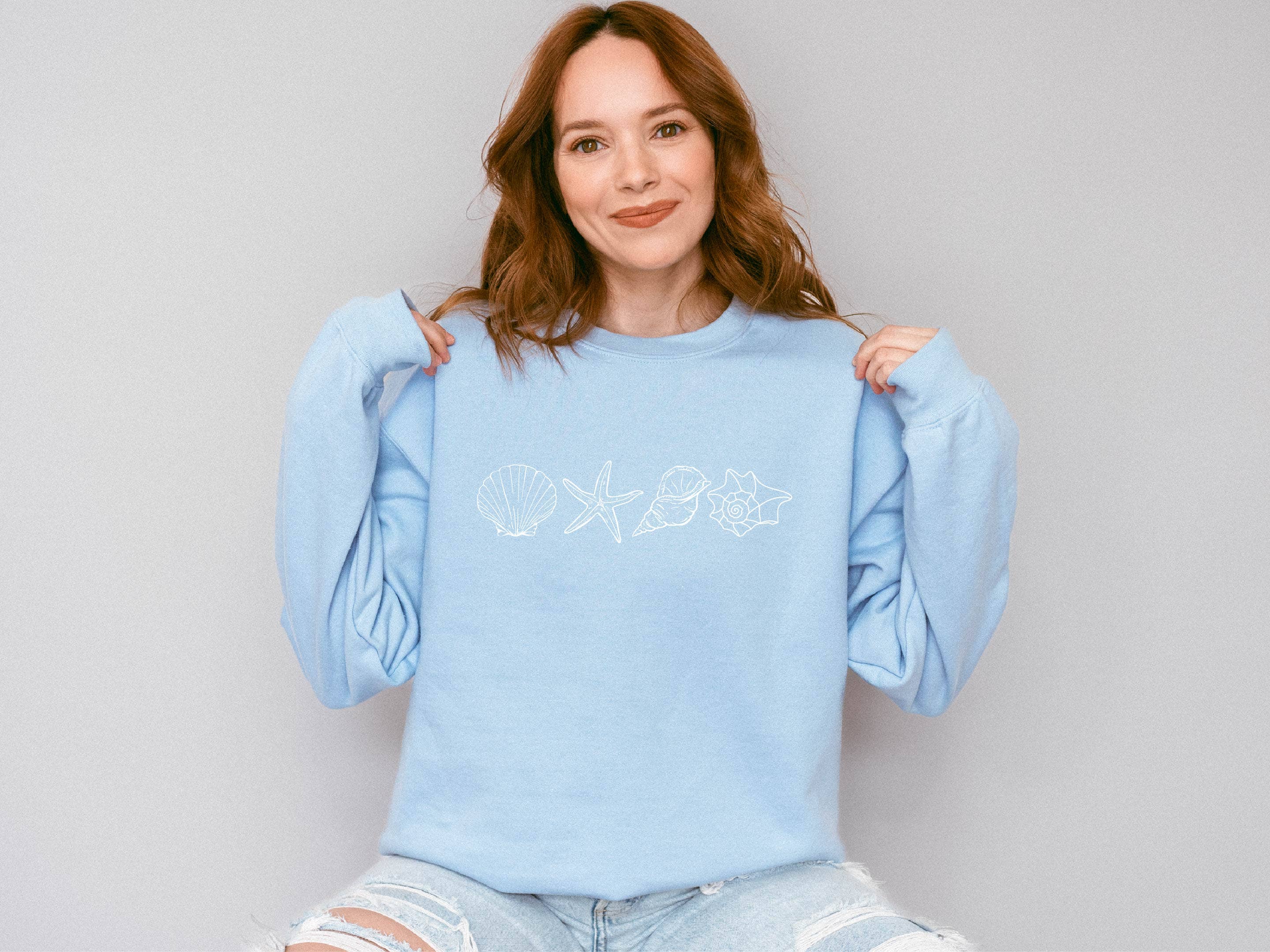 Beach Seashells, Beachy, Oversized - Adult & Kids T-Shirts, Sweatshirts & Hoodies apparel design preview 1